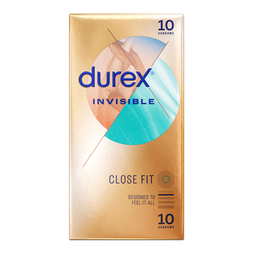 durex invisible closefit front 10 pack