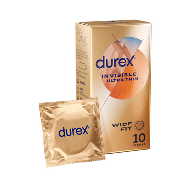 Durex Invisible Larger condoms with the room you need